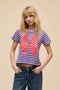 44 Striped Vintage Tee