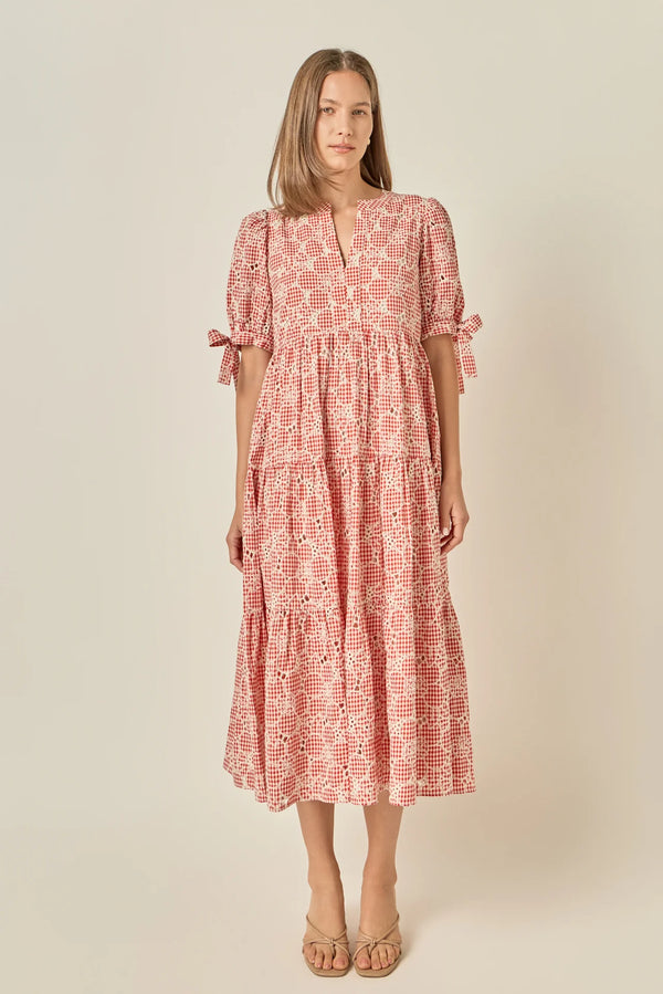 Embroidered Midi Dress