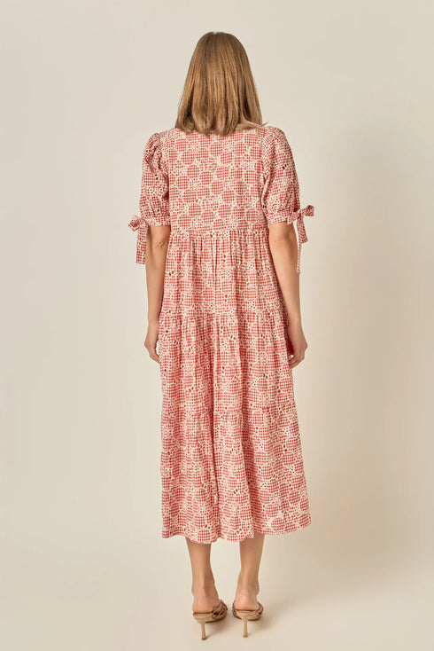 Embroidered Midi Dress