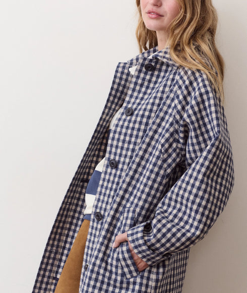 Hayes Houndstooth Trench Coat
