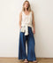 Allison Pleated Wide Leg Denim Trouser