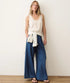 Allison Pleated Wide Leg Denim Trouser