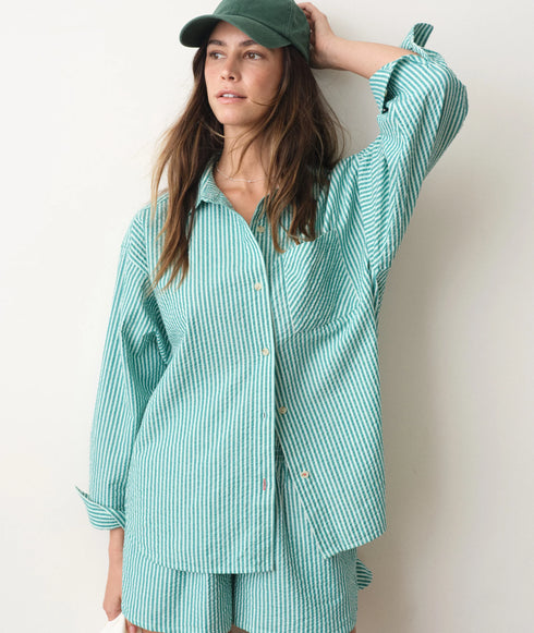 Gracey Oversized Seersucker Shirt