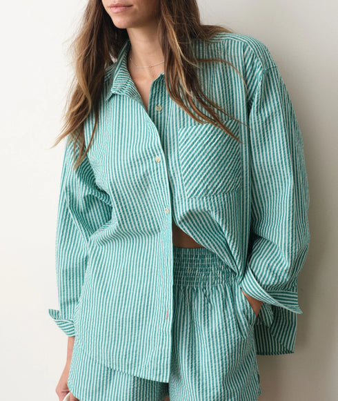Gracey Oversized Seersucker Shirt