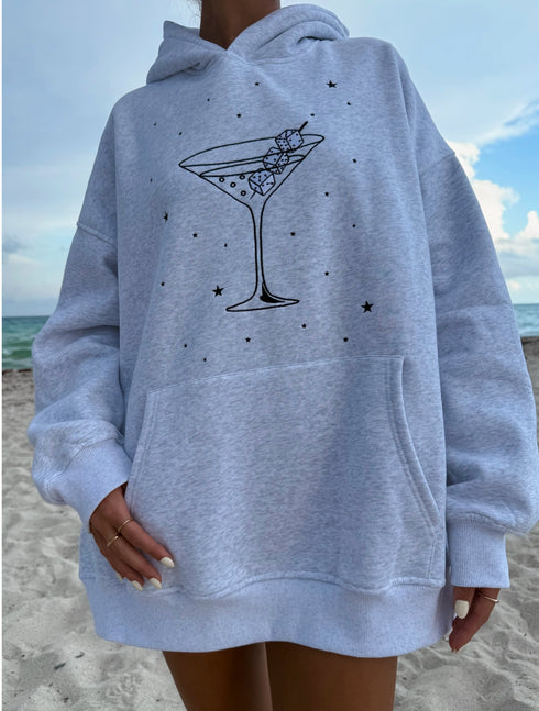 Martini Dice Embroidered Hoodie
