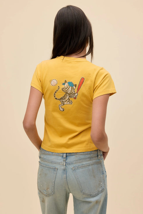 Batter Up Kitty Vintage Tee