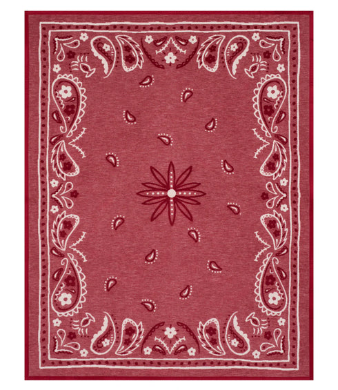 Vintage Red Bandana Blanket