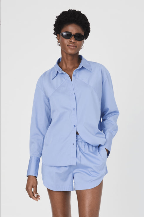 Alexis Oversized Shirt - French Connection - French Blue