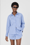Alexis Oversized Shirt - French Connection - French Blue