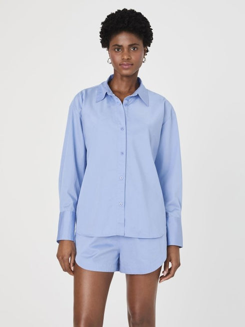 Alexis Oversized Shirt - French Connection - French Blue