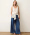 Allison Pleated Wide Leg Denim Trouser - Marine Layer - Medium Wash