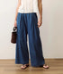 Allison Pleated Wide Leg Denim Trouser - Marine Layer - Medium Wash