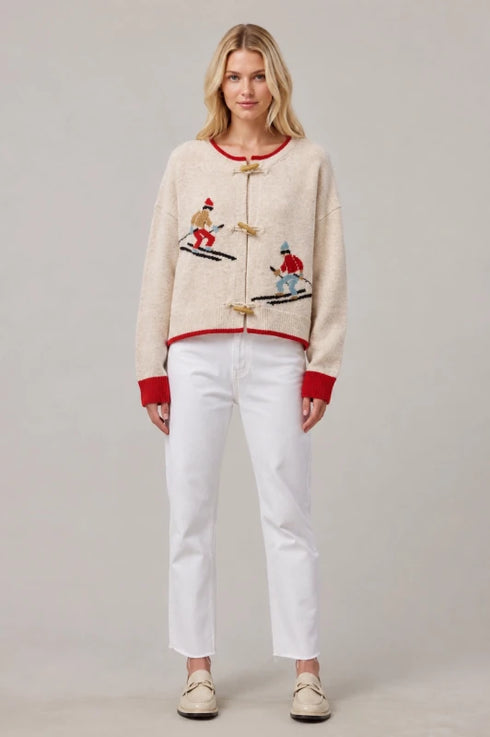 Alpine Ski Toggle Cardigan - Fred & Co. - Beige