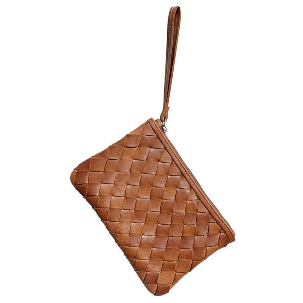 Amal Wristlet/Clutch - Latico - Cognac