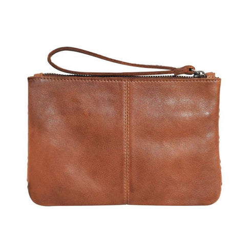 Amal Wristlet/Clutch - Latico - Cognac