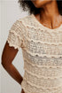 Angelina Lace Tee - Free People - Tea
