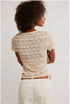Angelina Lace Tee - Free People - Tea