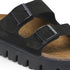 Arizona Platform Suede Leather - Birkenstock - Black