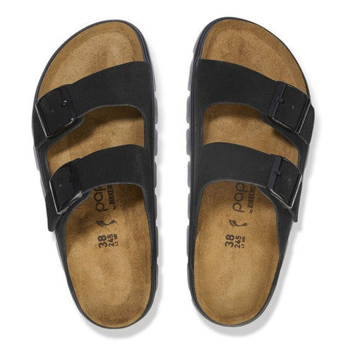 Arizona Platform Suede Leather - Birkenstock - Black