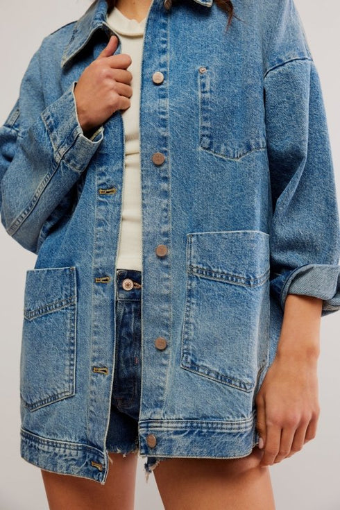 Avery Denim Jacket - Free People - Got The Blues