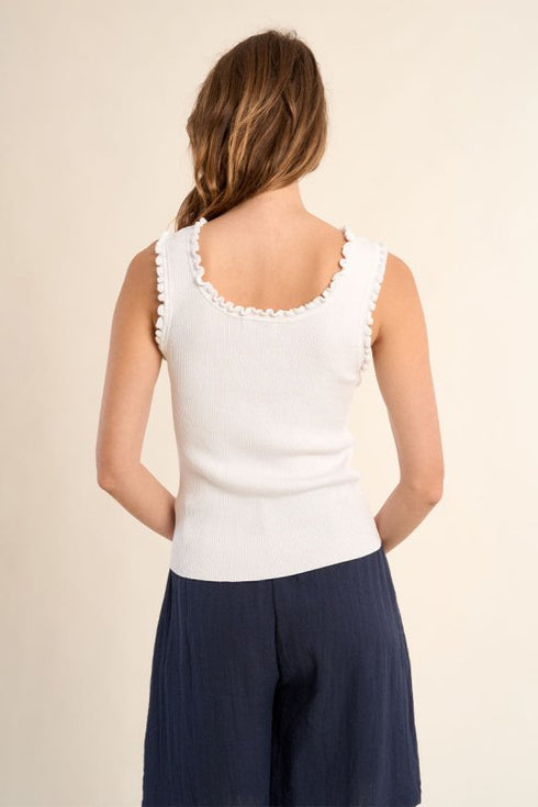 Bailey Knit Tank - Molly Bracken - White