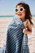 Beach Pebble Cornflower Blanket - ChappyWrap - Beach Pebble