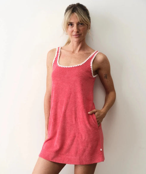 Beach Terry Dress - Marine Layer - Red