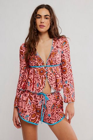 Bed to Brunch Set - Free People - Salmon Rose Combo