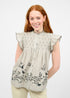 Bird Border Top - Ivy Jane - Khaki