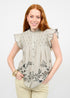 Bird Border Top - Ivy Jane - Khaki