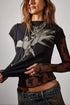 Birds In Flight Tee - Free People - Black