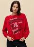 Blondie Self - Titled Shrunken Sweatshirt - Daydreamer - Ruby Red