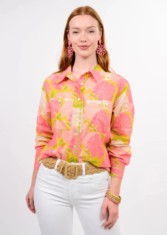 Blooms A Plenty Shirt - Ivy Jane - Coral