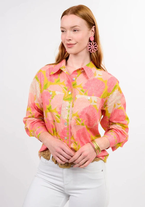 Blooms A Plenty Shirt - Ivy Jane - Coral