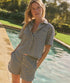 Bonnie Poplin Shirt - Marine Layer - Navy Gingham