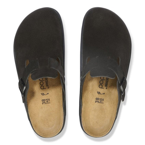 Boston Chunky Suede Leather - Black - Birkenstock - Black