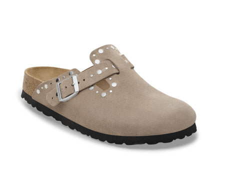 Boston Rivets Suede Leather - Birkenstock - Taupe