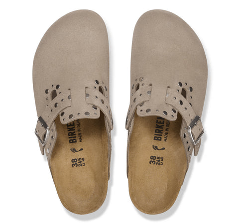 Boston Rivets Suede Leather - Birkenstock - Taupe