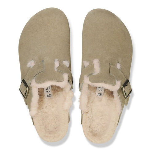 Boston Shearling Suede Leather - Taupe - Birkenstock - Taupe