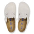 Boston Soft Footbed Suede Leather Antique White - Birkenstock - Antique White