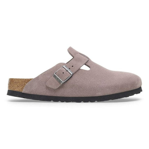 Boston Soft Footbed Suede Leather - Birkenstock - Faded Purple