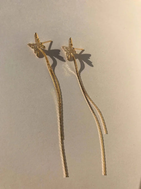 Butterfly Kite Earrings - Golden Hour - Gold