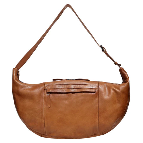 Cabo Handcrafted Leather Oversized Sling - Latico - Cognac