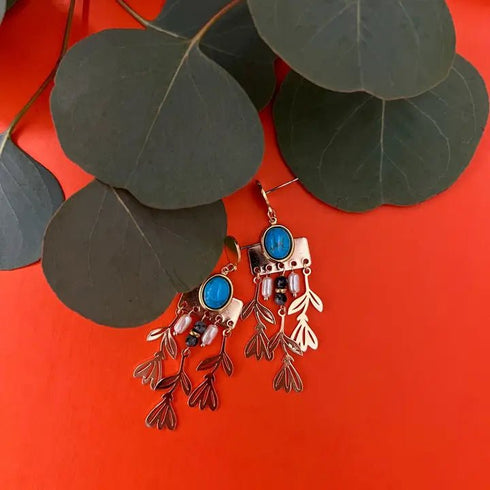 Callie Earrings - Sandrine France Studio - Obsidian/Gold