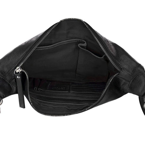 Callie Leather Sling Bag - Latico - Black