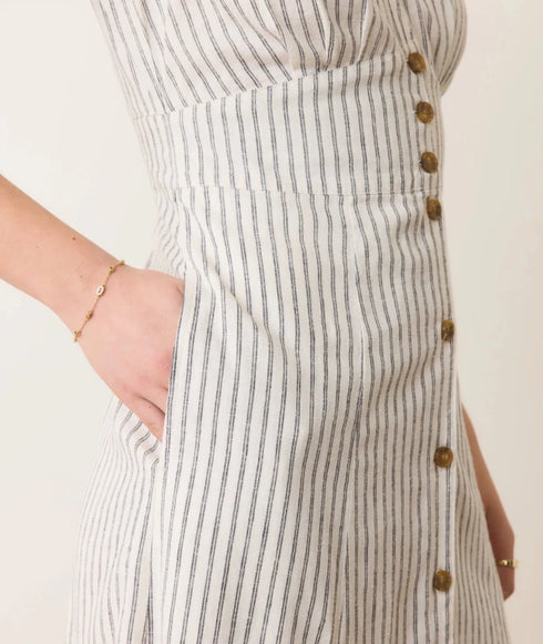 Camila Maxi Dress - Marine Layer - Cream and Navy