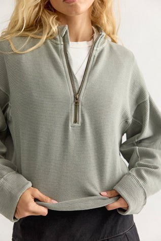 Celeste Quarter Zip - We The Free - We The Free by Free People - Seagrass