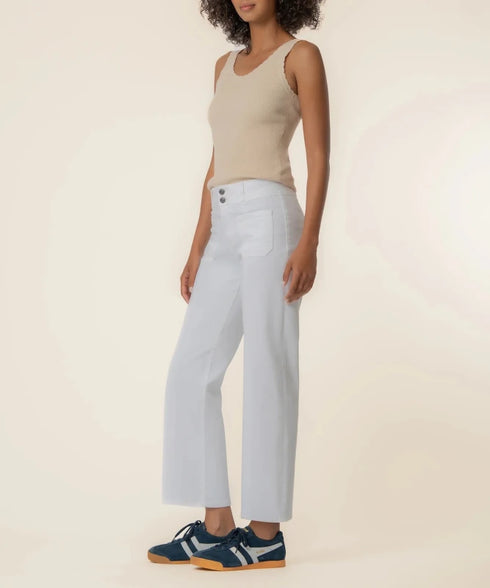 Charlotte High Rise Straight Leg - KUT - White