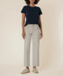 Charlotte High Rise Wide Leg with Raw Hem - KUT - Ecru
