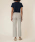 Charlotte High Rise Wide Leg with Raw Hem - KUT - Ecru